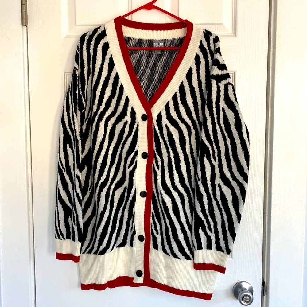 NY&Company Zebra Cardigan